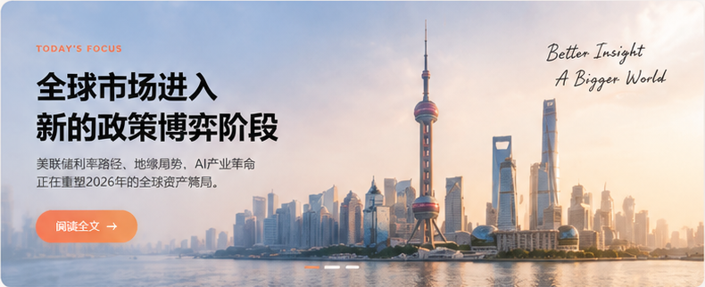 全球市场进入新的政策博弈阶段，上海陆家嘴城市天际线