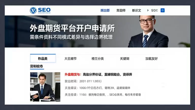 外盘期货平台开户申请所需条件资料不同模式差异与选择边界梳理