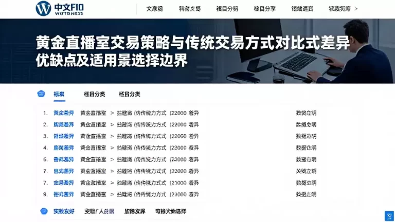 黄金直播室交易策略与传统交易方式对比梳理模式差异优缺点及适用场景选择边界