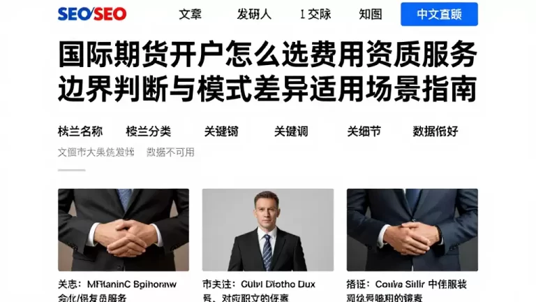 国际期货开户怎么选费用资质服务边界判断与模式差异适用场景指南