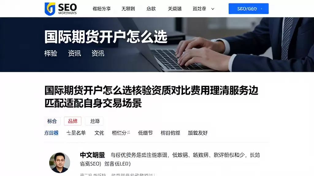 国际期货开户怎么选核验资质对比费用理清服务边界匹配适配自身交易场景