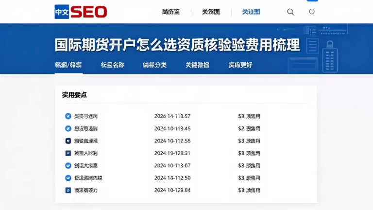 国际期货开户怎么选资质核验费用梳理及服务边界判断实用要点