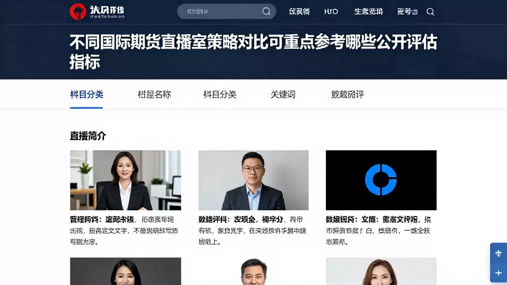 不同国际期货直播室策略对比可重点参考哪些公开评估指标？