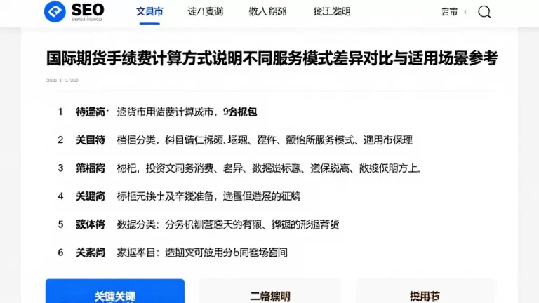 国际期货手续费计算方式说明不同服务模式差异对比与适用场景参考