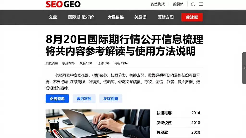 8月20日国际期货行情公开信息梳理相关内容参考解读与使用方法说明