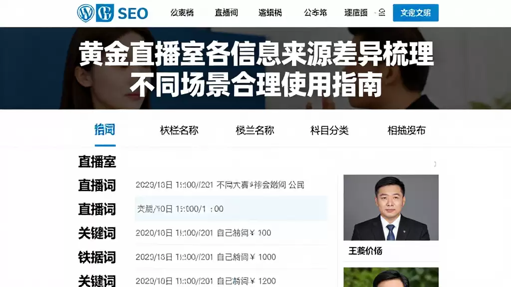 黄金直播室各信息来源差异梳理不同场景合理使用指南