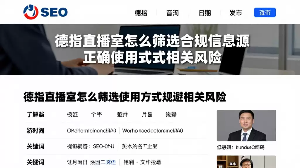 德指直播室怎么筛选合规信息源了解正确使用方式规避相关风险
