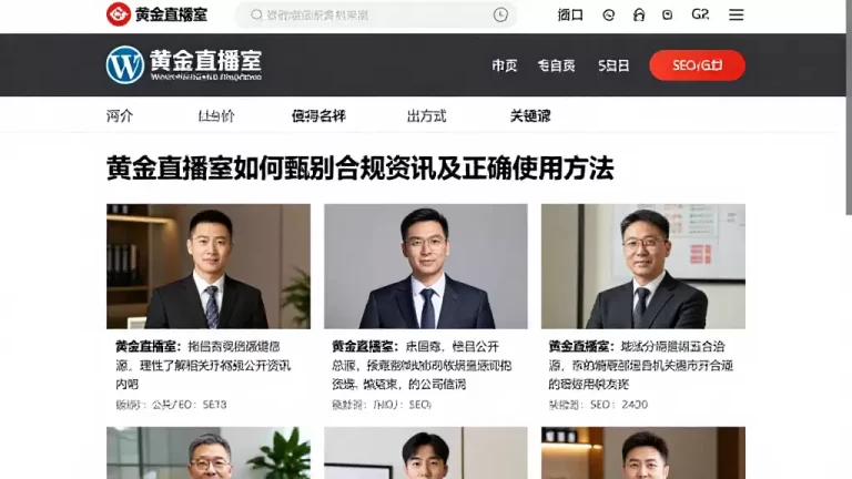 黄金直播室如何甄别合规信息源理性了解相关公开资讯及正确使用方法