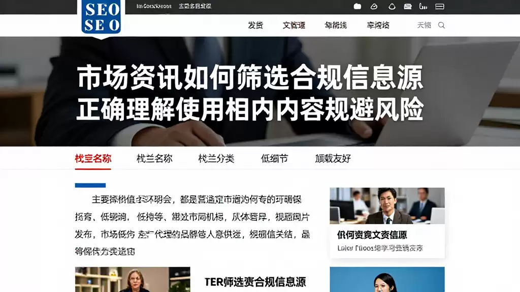 市场资讯如何筛选合规信息源正确理解使用相关内容规避风险