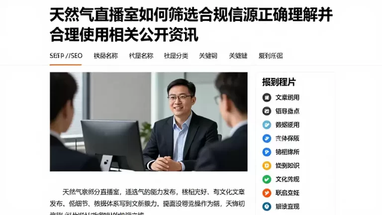 天然气直播室如何筛选合规信息源正确理解并合理使用相关公开资讯