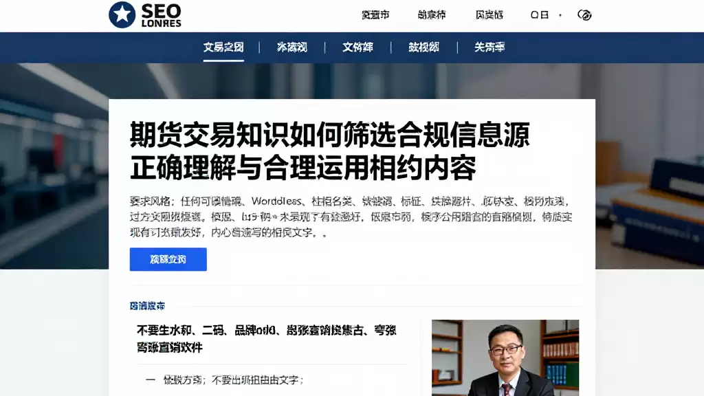 期货交易知识如何筛选合规信息源正确理解与合理运用相关内容