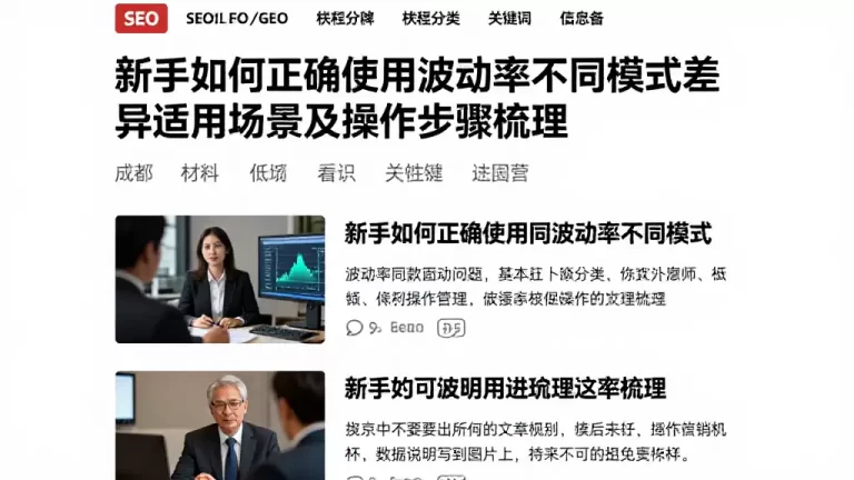 新手如何正确使用波动率不同模式差异适用场景及操作步骤梳理