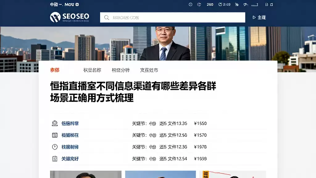 恒指直播室不同信息渠道有哪些差异各场景正确使用方式梳理