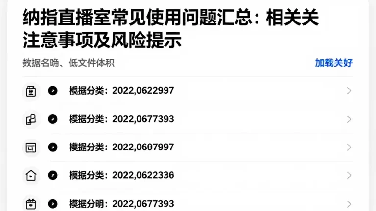 纳指直播室常见使用问题汇总相关注意事项及风险提示