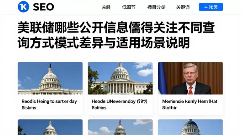 美联储哪些公开信息值得关注不同查询方式模式差异与适用场景说明