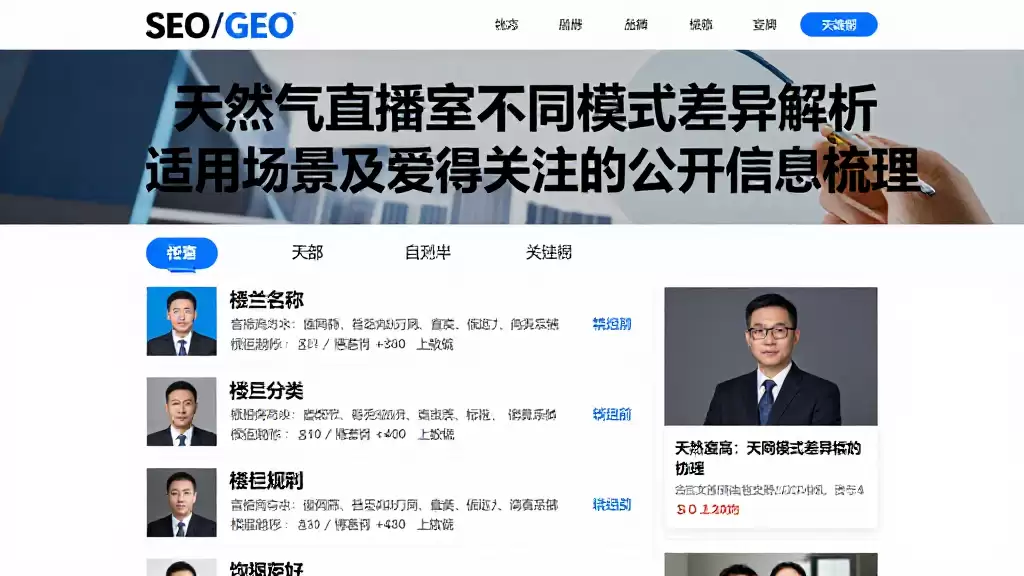 天然气直播室不同模式差异解析适用场景及值得关注的公开信息梳理