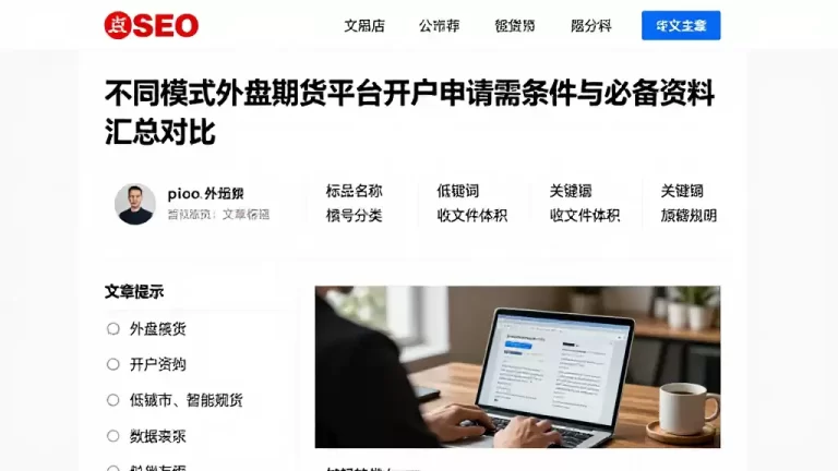 不同模式外盘期货平台开户申请所需条件与必备资料汇总对比