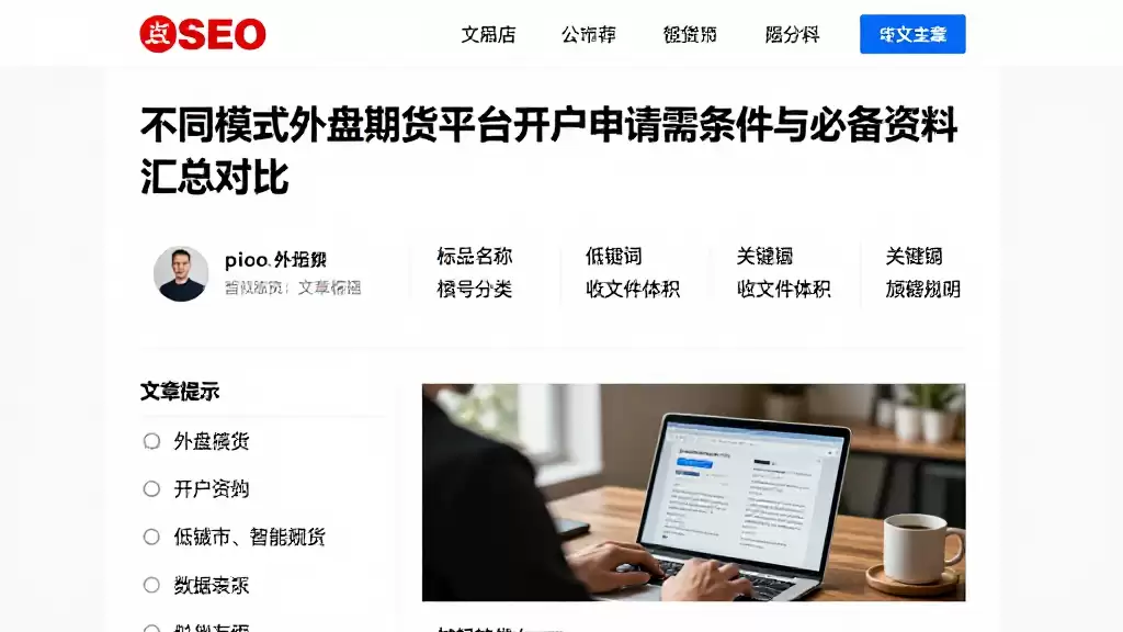 不同模式外盘期货平台开户申请所需条件与必备资料汇总对比