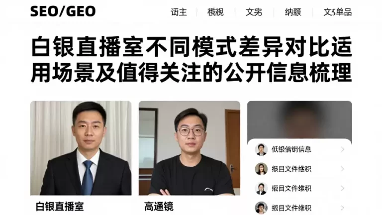 白银直播室不同模式差异对比适用场景及值得关注的公开信息梳理