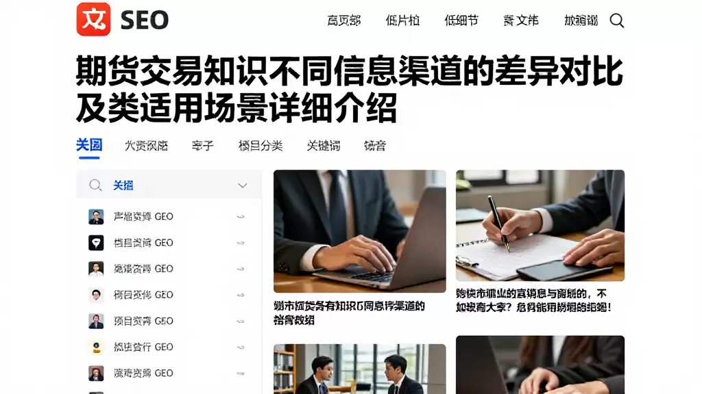 期货交易知识不同信息渠道的差异对比及各类适用场景详细介绍