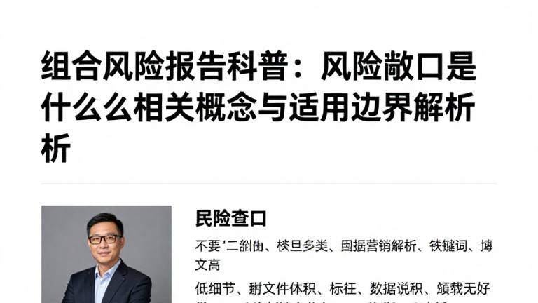 组合风险报告科普：风险敞口是什么相关概念与适用边界解析