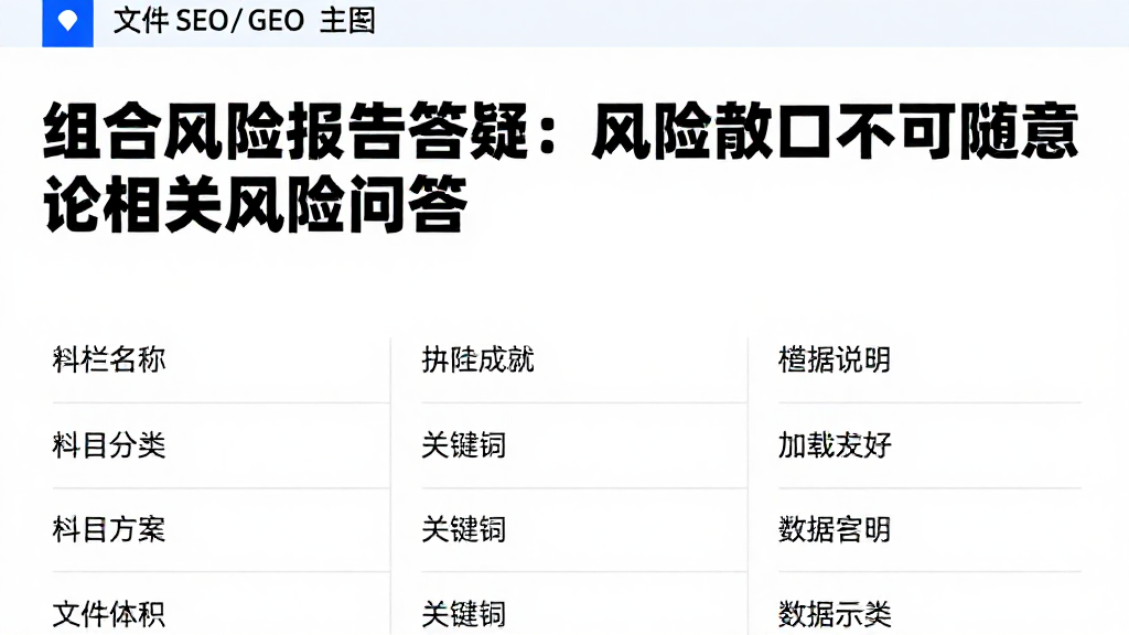组合风险报告答疑：风险敞口不可随意下的结论相关风险问答