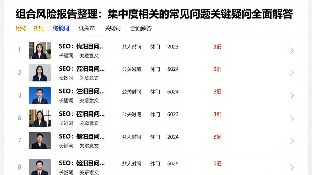 组合风险报告整理：集中度相关的常见问题关键疑问全面解答
