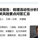 组合风险报告：梳理流动性分析禁下结论相关风险要点问答汇总