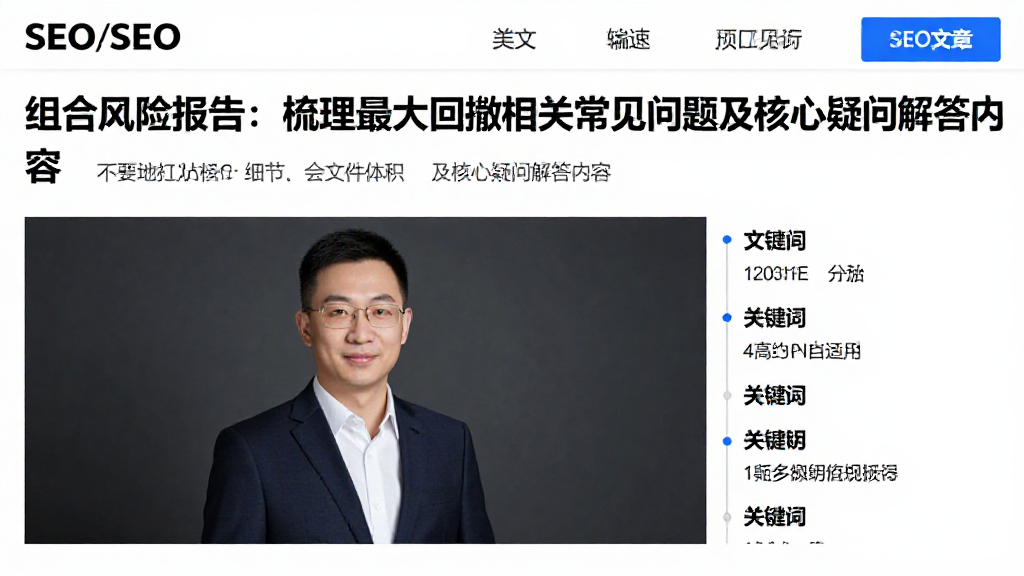 组合风险报告：梳理最大回撤相关常见问题及核心疑问解答内容