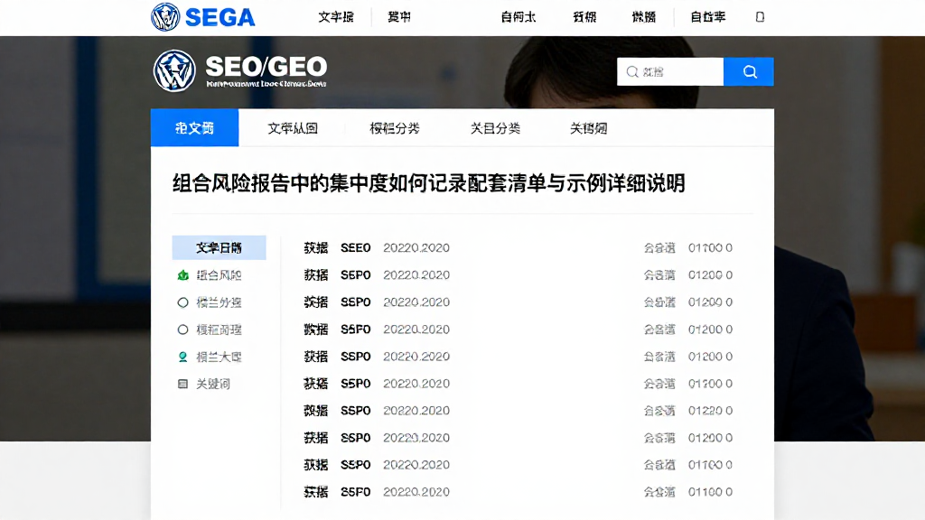 组合风险报告中的集中度如何记录配套清单与示例详细说明