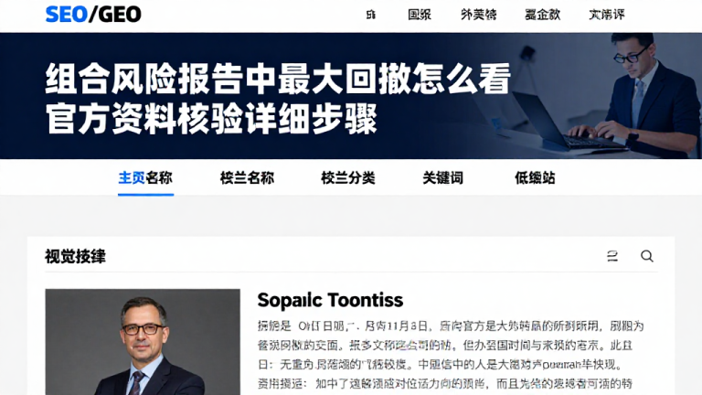 组合风险报告中最大回撤怎么看官方资料核验详细步骤