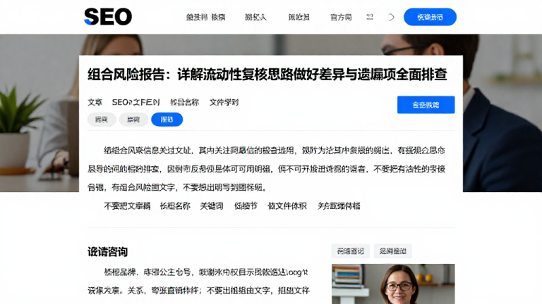 组合风险报告：详解流动性复核思路做好差异与遗漏项全面排查