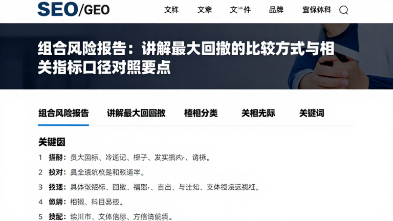 组合风险报告：讲解最大回撤的比较方式与相关指标口径对照要点