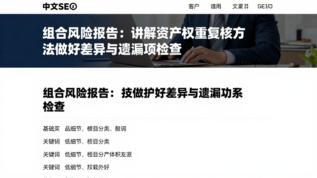 组合风险报告：讲解资产权重复核方法做好差异与遗漏项检查