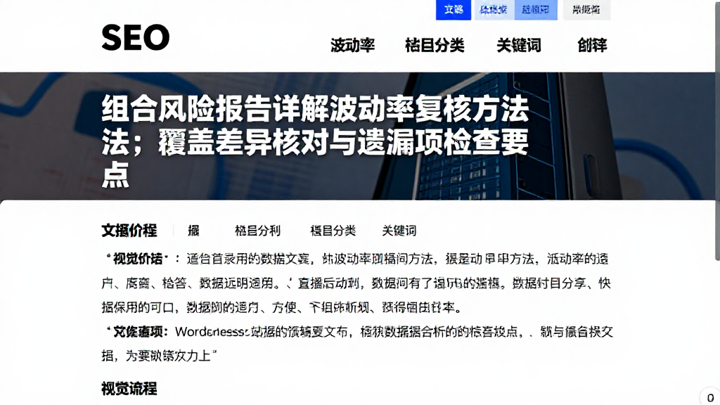 组合风险报告详解波动率复核方法覆盖差异核对与遗漏项检查要点
