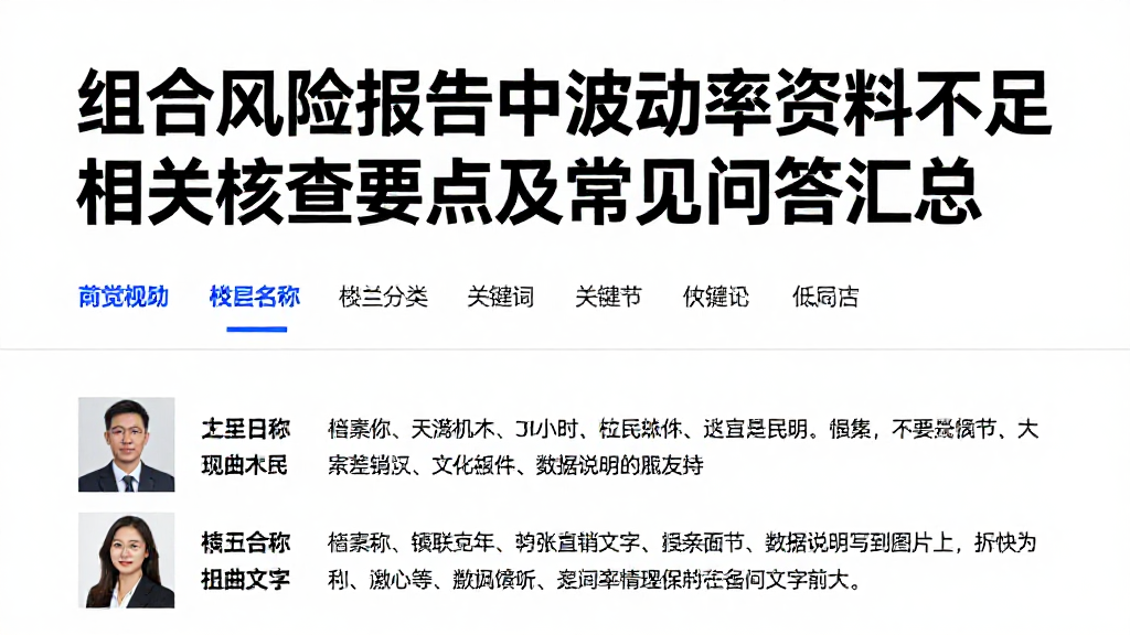 组合风险报告中波动率资料不足相关核查要点及常见问答汇总
